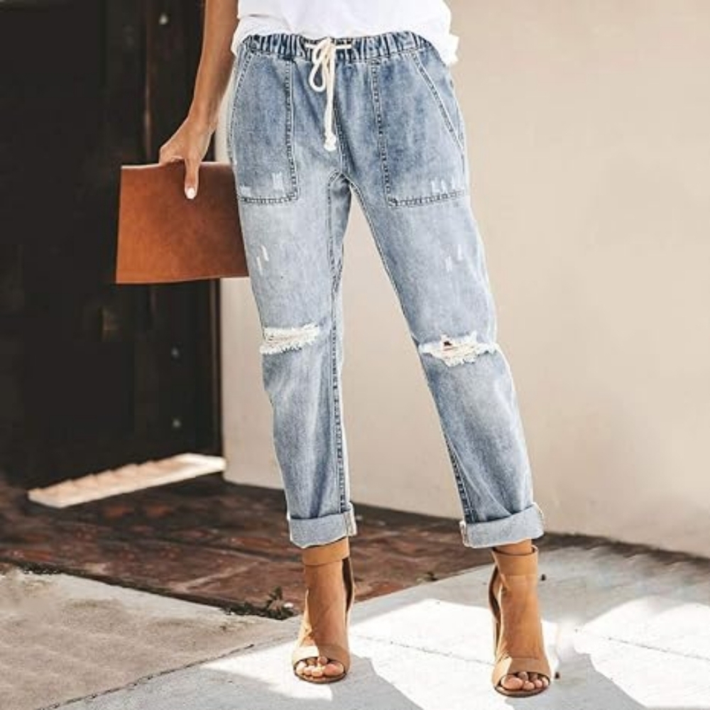 Aerie Light Blue Distressed Denim Pants